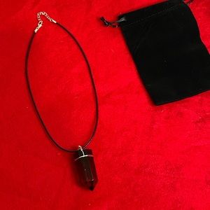 Tigers Eye Colored Crystal Pendant Necklace